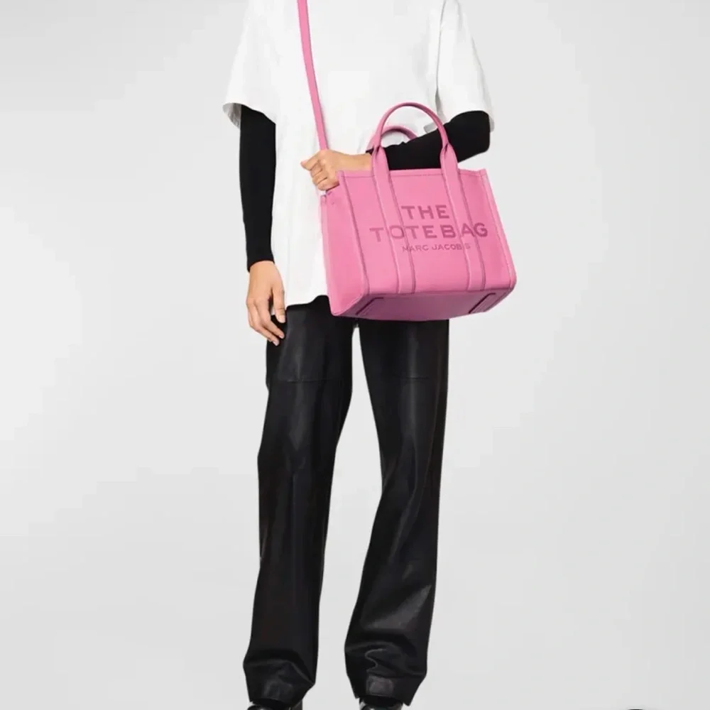 NWT Marc Jacobs bow Pink The Tote Bag –Leather Top-Handle & Crossbody - Medium - Picture 2 of 5